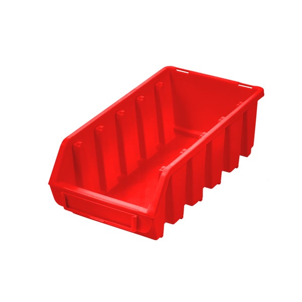 PROREGAL Sichtlagerbox 2L | HxBxT 7,5x11,6x21,2cm | Polypropylen | Rot