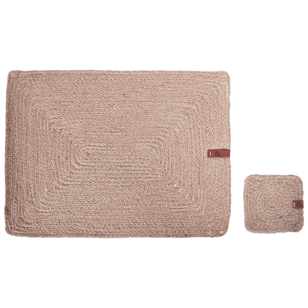 Tischset mit Untersetzern 12-teilig SALTBUSH Naturfarben Jute