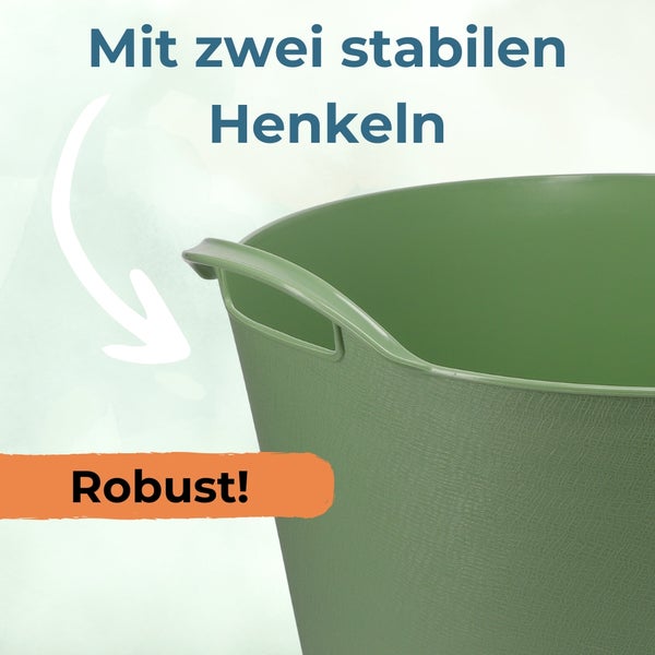 Robuster Eimer mit zwei stabilen Griffen