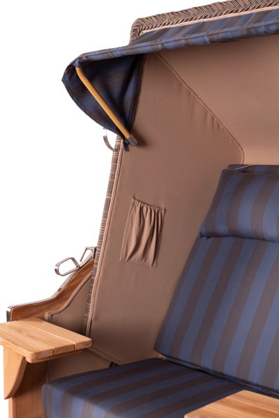 Strandkorb Nordstrand Teak PE grey Dessin 582