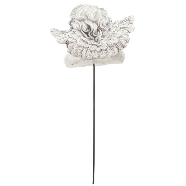 Engel-Gartenstecker mit Flügeln und Stab