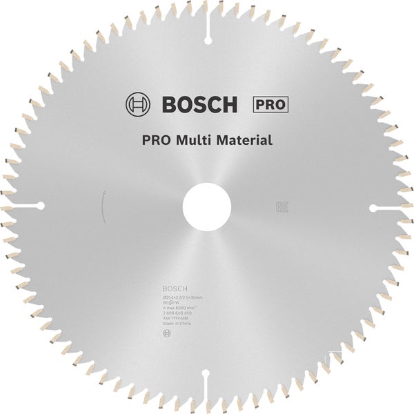 Bosch PRO Multi Material Kreissägeblatt 254 x 3,2 x 30 mm - 2608640450