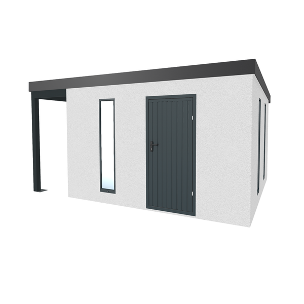 Modernes Gartenhaus mit Tür und Fenster