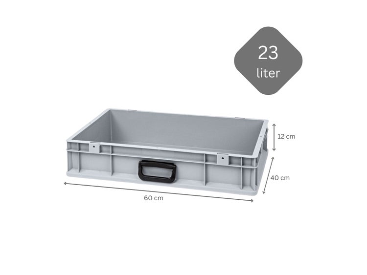 PROREGAL Spar Set 10x Eurobox Nextgen Portable Uno HxBxT 12 x 40 x 60 cm 23 Liter Eurobehälter Transportbox Transportbehälter Stapelbehälter