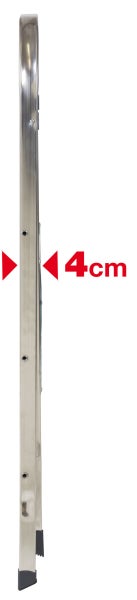 Detailaufnahme einer Aluminiumleiter mit einer Breite von 4 cm