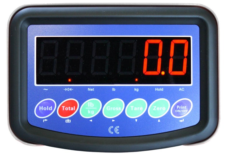 Anzeige einer Waage mit Digitalanzeige