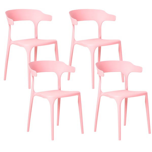 Gartenstuhl 4er Set GUBBIO Rosa