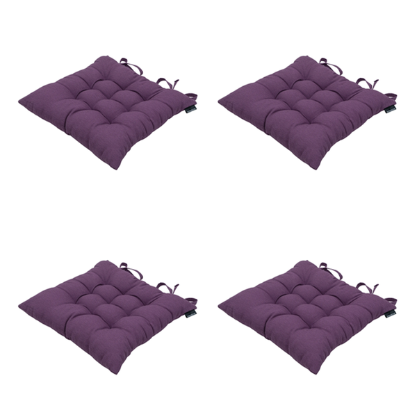 Sitzkissen Panama lila - Ca. 46x46 cm - 4er-Set