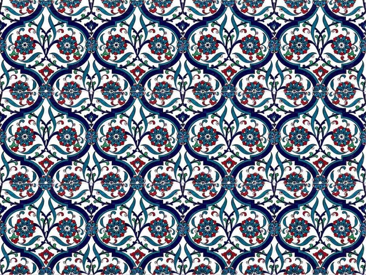 Fliesenmuster mit floralem Design