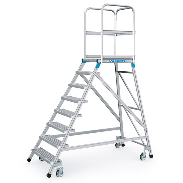 Fahrgerüst aus Aluminium mit sieben Stufen und Plattform