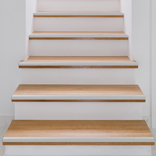 FLOORDIREKT Stufenkantenprofil Integral - Eckig und Vorgebohrt - Silber - 3 x 2 x 100 cm