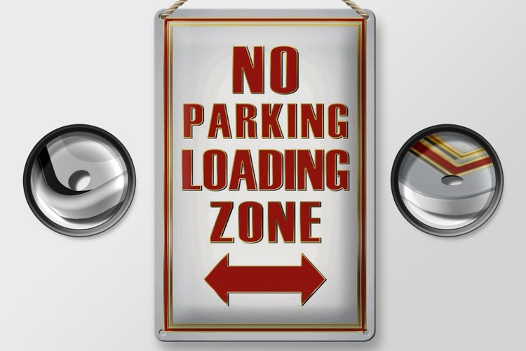 Blechschild Hinweis 20x30cm No Parking loading Zone