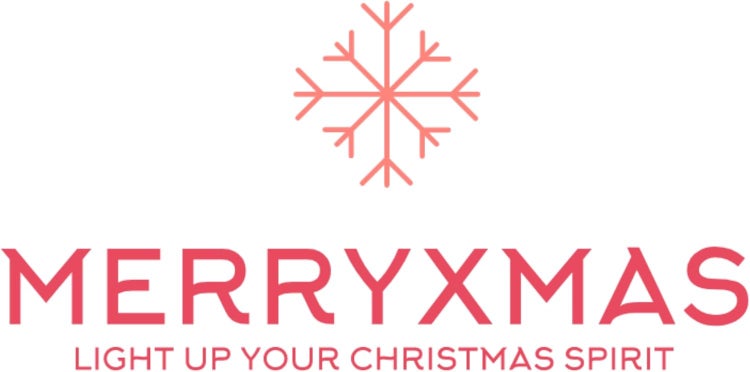 Merry Christmas Schriftzug mit Schneeflocke