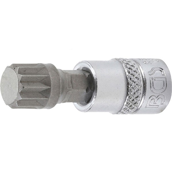BGS Bit-Einsatz Antrieb Innenvierkant 6,3 mm (1/4) Innenvielzahn (für XZN) M10 - 2506