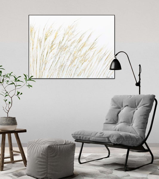 Handgemaltes Gemälde Acrylfarbe 100x75cm Beige