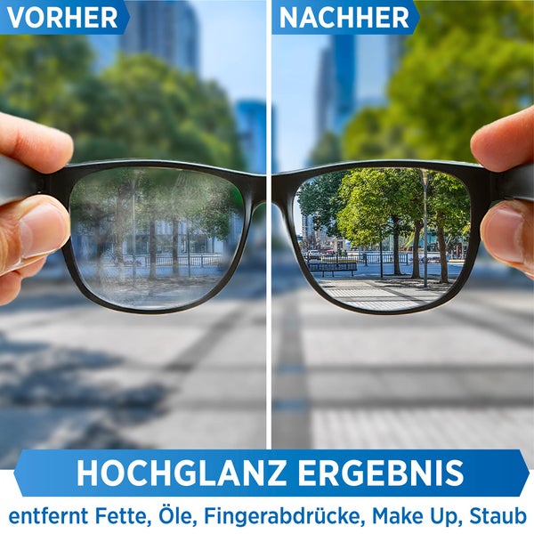 PRINOX® Ultraschallreiniger Konzentrat 2x 1030ml inkl. Mikrofasertuch I Extrem ergiebig für 700 Bäder je Flasche - Für Brille, Schmuck, Gebiss, Kleinteile - Ultraschallgeräte, Ultraschallbad