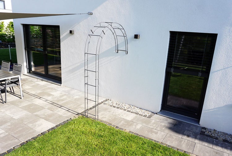 Wandrosenbogen ELEO Cremona 140x34x230 cm Metall unbeschichtet - Edelrost