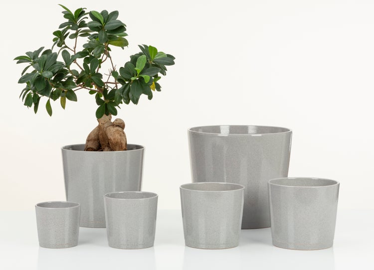 Scheurich Blumentopf aus Keramik,  Farbe: Cashmere Grey, 28 cm Durchmesser, 24,3 cm hoch, 10,4 l Vol.