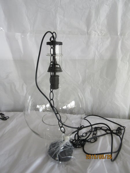 Moderne Hängelampe aus Glas 33 cm | Wohnzimmer Esszimmer Leuchte