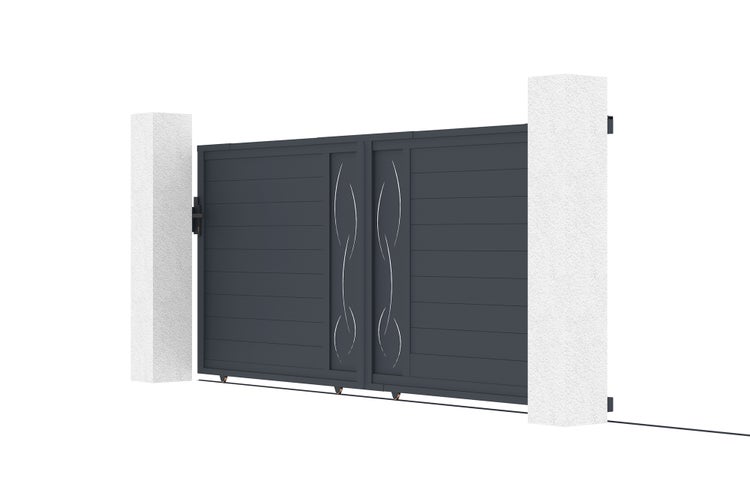 Schiebetor aus Aluminium 4m LIFE 400C160 Grau
