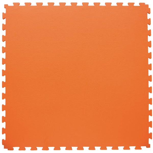 12mm Trainingsmatte mit Rand - 90x90cm Bodenschutz-Matte Orange