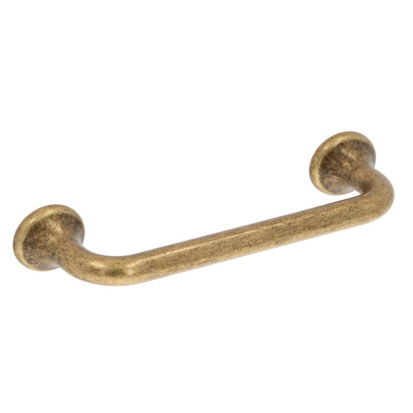 Möbelgriff Messing Antik gebogen 96mm (5 Stück)