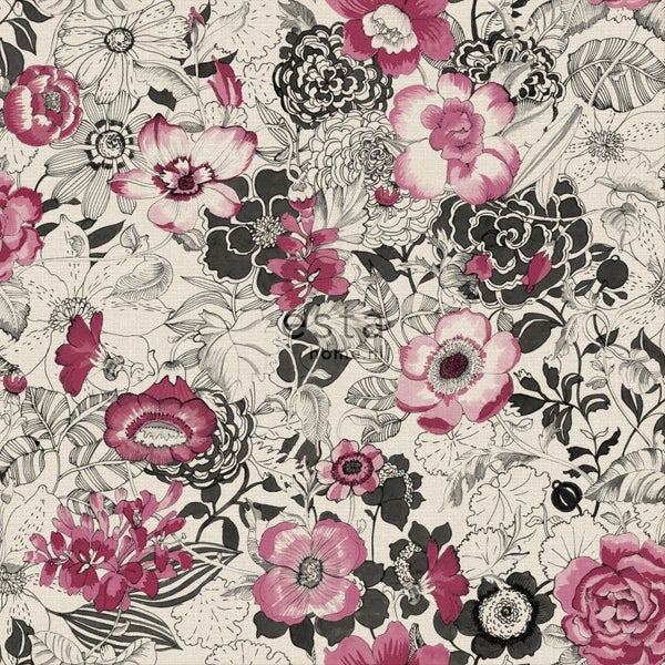 Tapete mit Blumenmuster in verschiedenen Größen