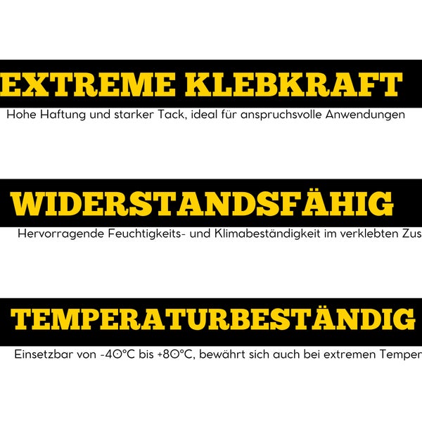 Spezialklebeband für Innen-, Aussenbereich, 60mm x 25m, 230g/m², schwarz