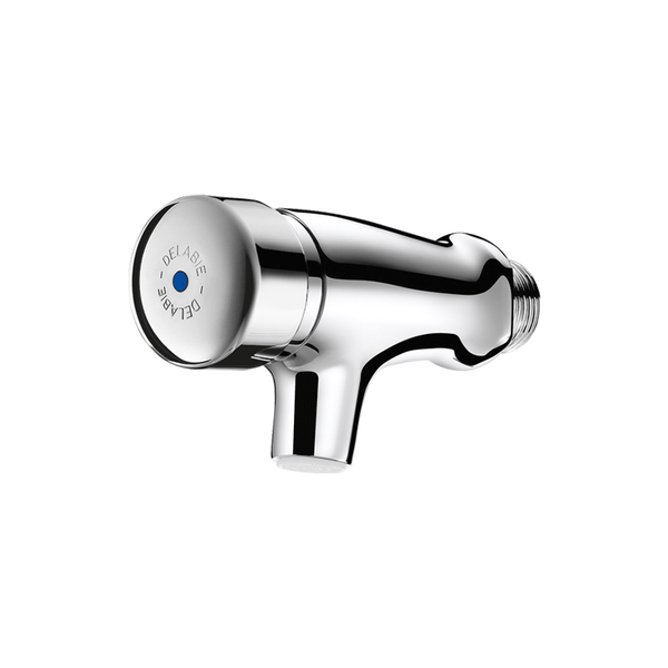 Delabie Selbstschluss Wandarmatur für Kaltwasser aus verchromtem Metall