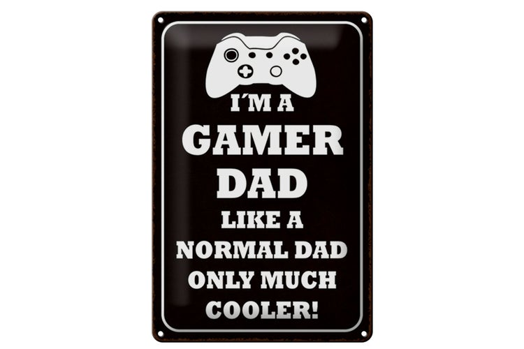 Blechschild Spruch 20x30cm I´m a gamer dad like normal dad