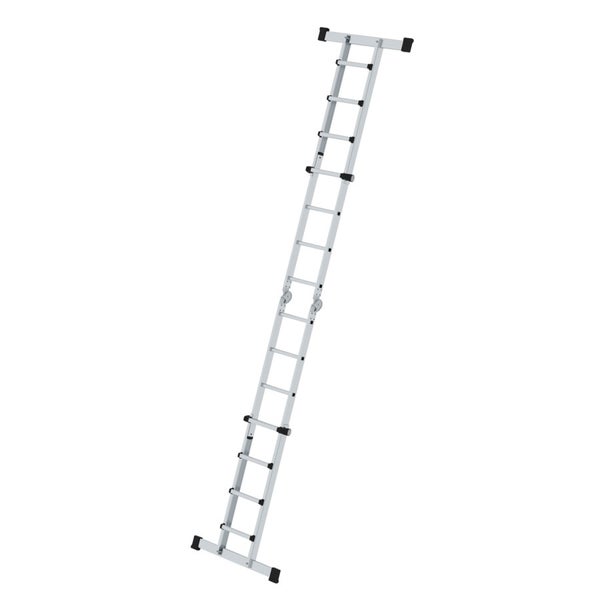 MUNK Teleskopleiter mit Traverse 4x4 Sprossen