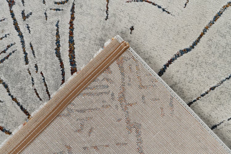 Kurzflor Teppich Tranquiluxe Grau / Multi 10 mm Modern 80 x 150 cm
