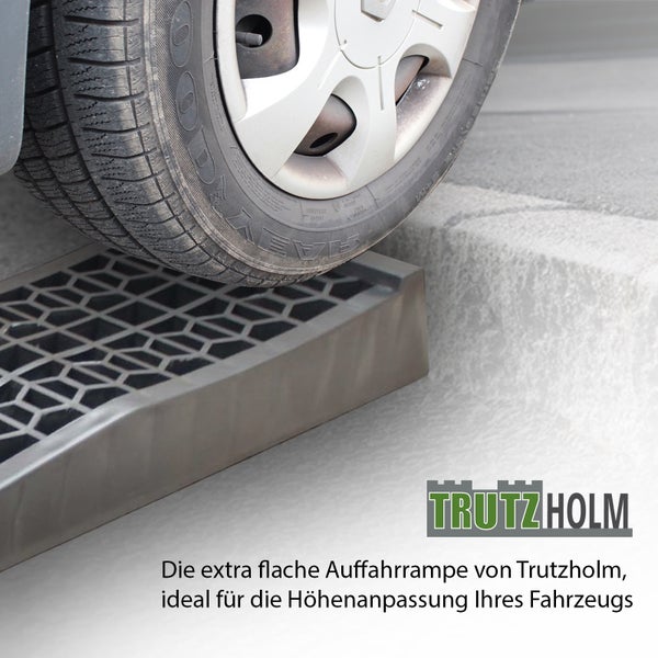 Kunststoff Auffahrrampen 2x Ausgleichskeil extra flach PKW, Wohnwagen und Wohnmobil, 3T Traglast