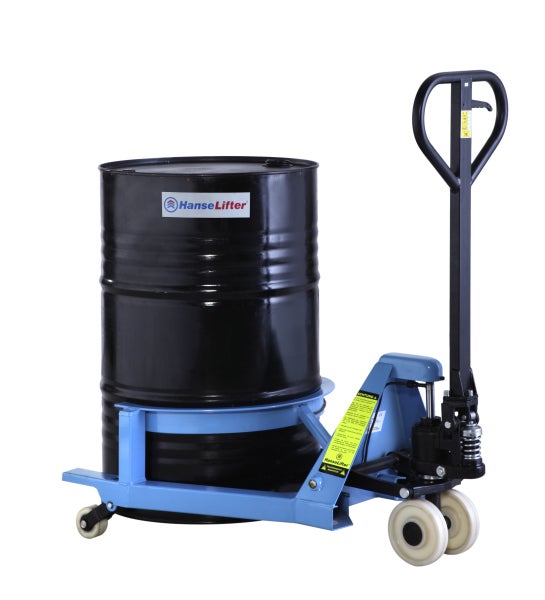 Fasskarre mit einem Fass und HanseLifter Logo