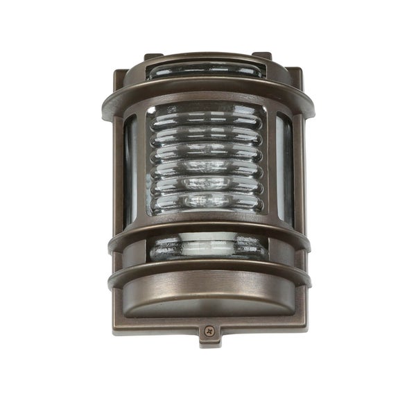 Wandleuchte mit geriffeltem Glas für den Aussenbereich