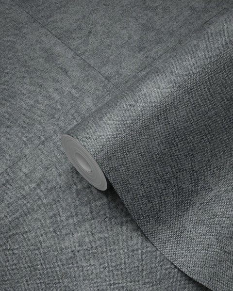 Rolle graue Vliestapete mit Textiloptik