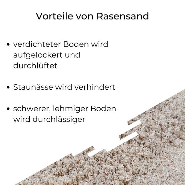 Rasensand 25 Kg Quarzsand Rasen Gartensand 25kg Rasenpflege Grassand Wurzelaktivator Quarzsand Pflanzen Natürliche Rasenverbesserung