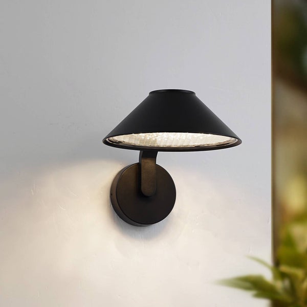 Lindby LED Wandleuchte außen Capelo (Modern) in Schwarz aus Aluminium (1 flammig, ) - Außenwandleuchten Wandlampe Led Außenlampe Outdoor für Außenwand/Hauswand Haus Terrasse &