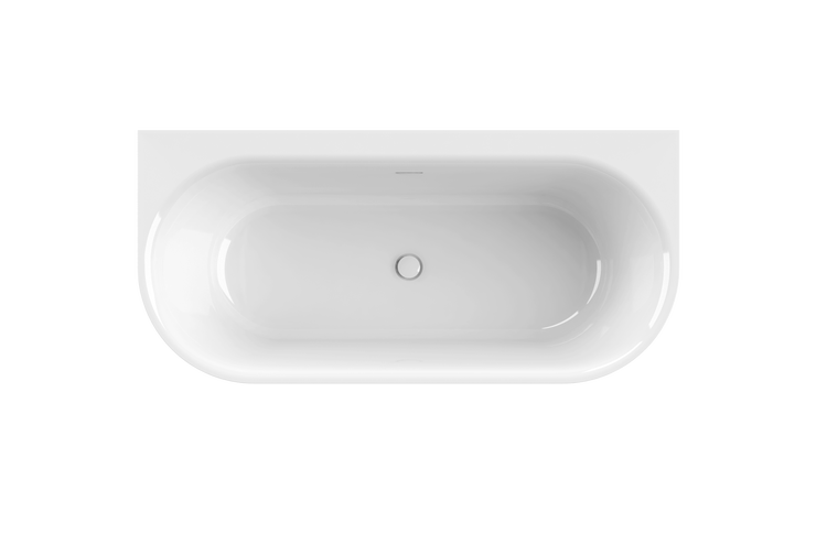Calmwaters Vorwand-Badewanne 160x75 cm Komplettset Seamless Comfort, fugenloses Design, vormontiert mit Schürze & Ablaufgarnitur, Acryl, Made in EU, 02SL6221