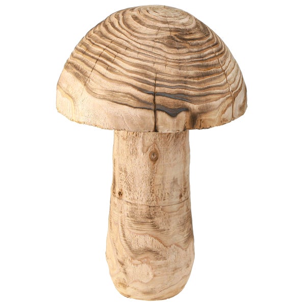 Dekorativer Pilz aus Holz für den Gartenbereich