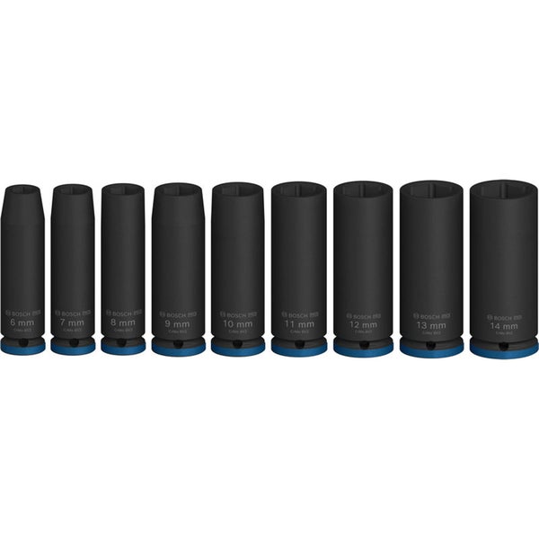 Bosch Steckschlüssel-Satz mit verschiedenen Größen von 6 mm bis 14 mm