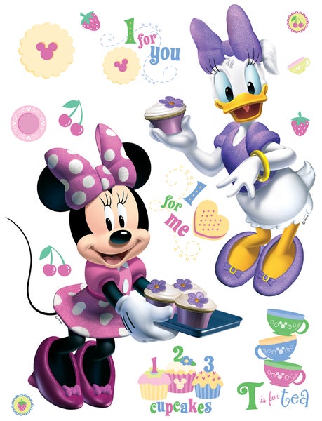 Disney Wandtattoo Minnie Maus & Daisy Duck Rosa und Lila - 85 x 65 cm - 600184