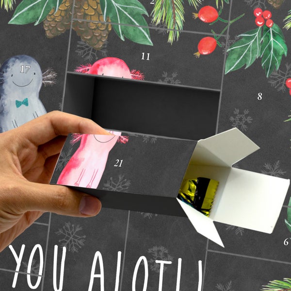 Mr. & Mrs. Panda Befüllbarer Adventskalender Axolotl Liebe - Schwarz