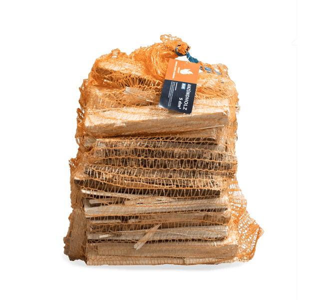 Heizfuxx Anzündholz Blue 18 cm 2kg x 96 Sack 192kg Palette Weichholz Anfeuerholz Anzündhölzer Anmachholz