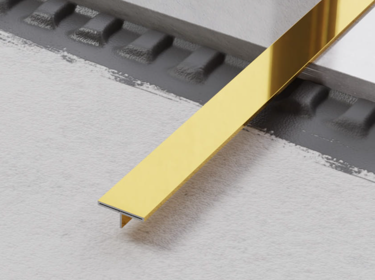 T-Profil aus Metall für Wand und Boden