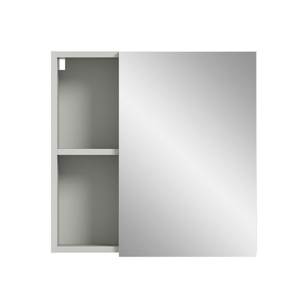 Copa Spiegelschrank Bad 1 Tür 2 Fächer hellgrau, Spiegel. 55 X 17 X 55 cm