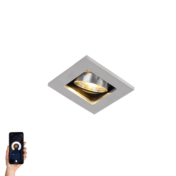 Smart Einbau-Strahler Aluminium inkl. WiFi GU10 schwenkbar - Qure