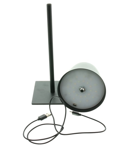 FRANK FLECHTWAREN | LED-Tischlampe Black, METALL, KUNSTSTOFF, 11 x 11 x 31,5 cm
