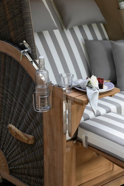 Strandkorb Nordstrand Teak PE grey Dessin 522