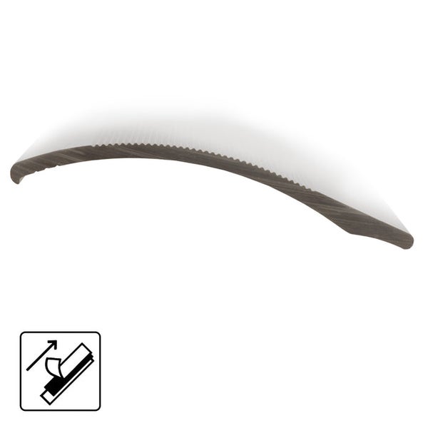 FLOORDIREKT Anpassungsprofil - aus Aluminium - Höhenausgleich bis 11 mm - Selbstklebend - 38 mm - Edelstahl-matt - 100 cm